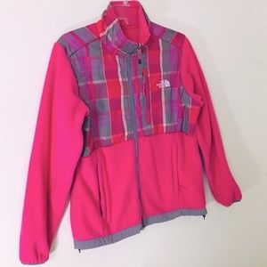 North Face Preppy Plaid Zip Front Jacket
